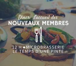 Dîner d'accueil des nouveaux membres