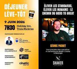 Déjeuner Lève-tôt- Shaker Cuisine & Mixologie